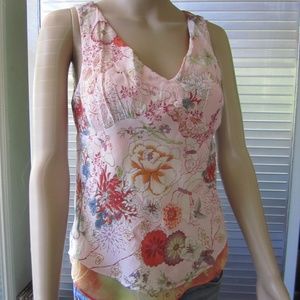 Silk Summer Top SZ Small Reversible